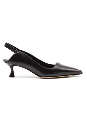 Décolleté slingback in pelle nera liscia MARA BINI | S158NERO